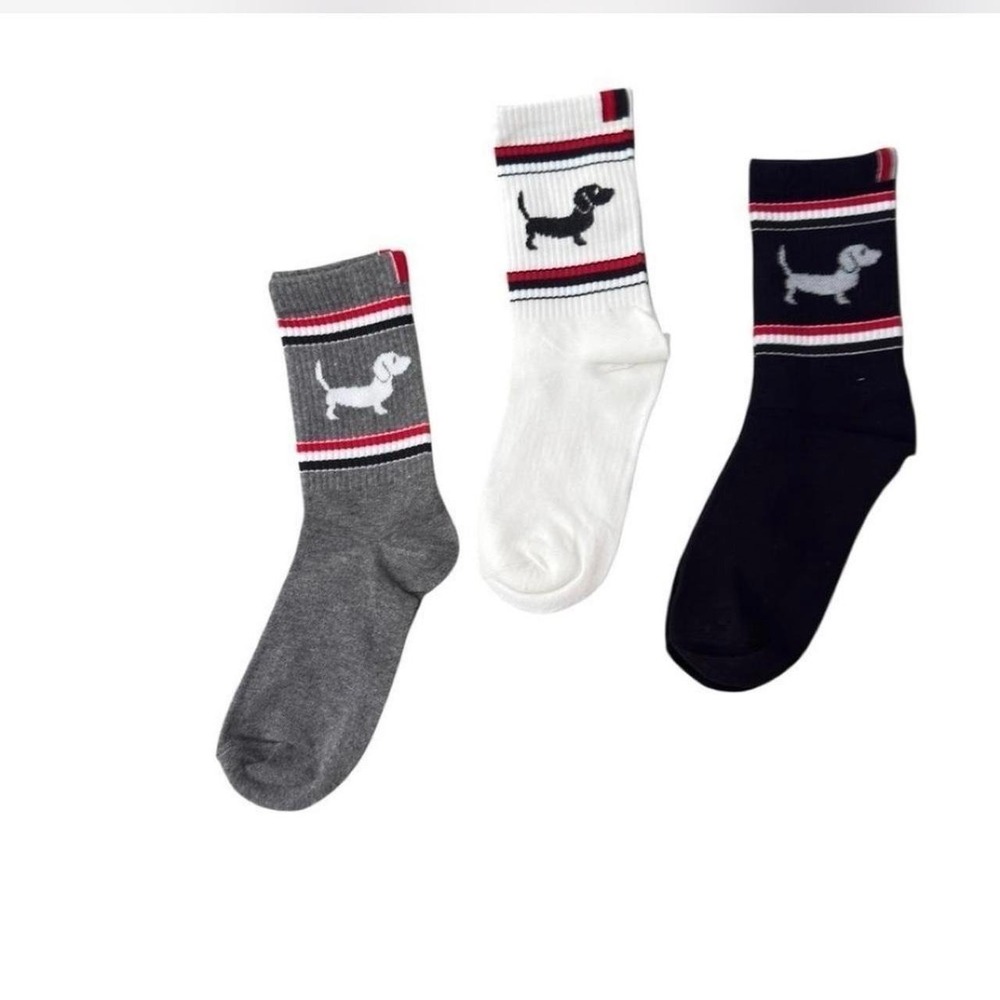 3 pair, dachshund socks